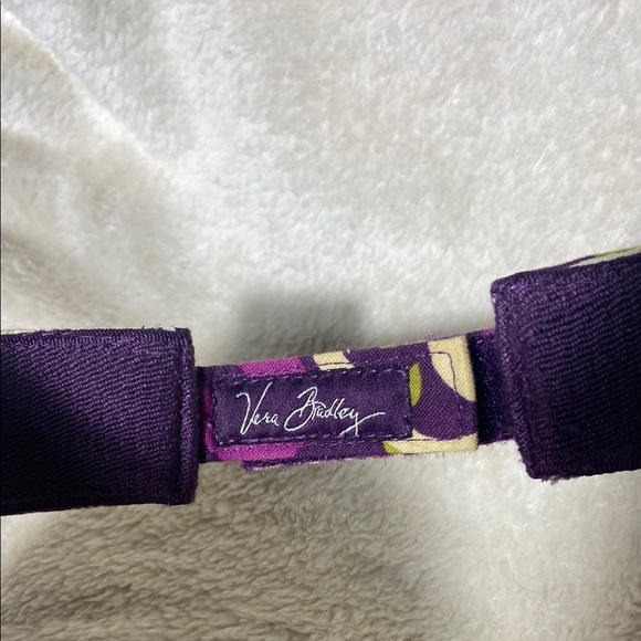Vera Bradley Purple and Cream Sun Visor Hat - Picture 3 of 4